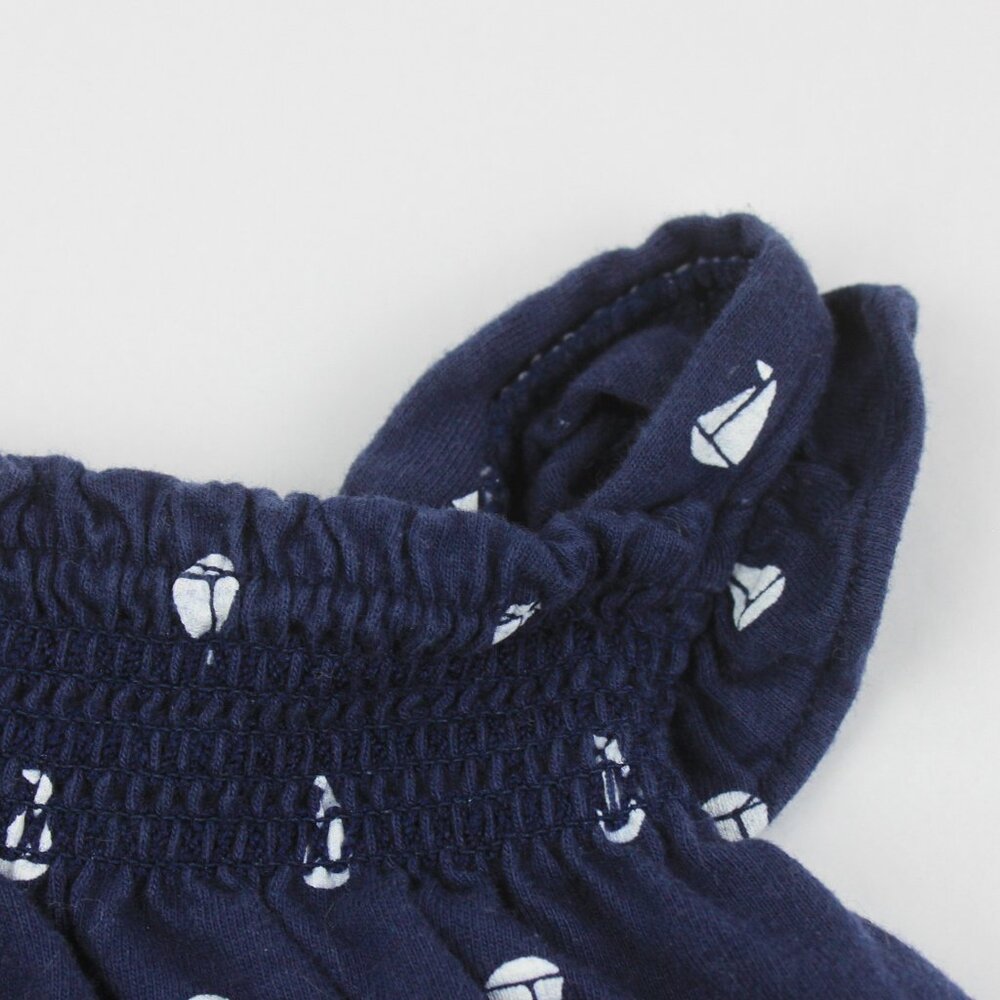 Carters Girls 6M Dark Navy Blue Top with White Sail Boats - Picture 5 of 7